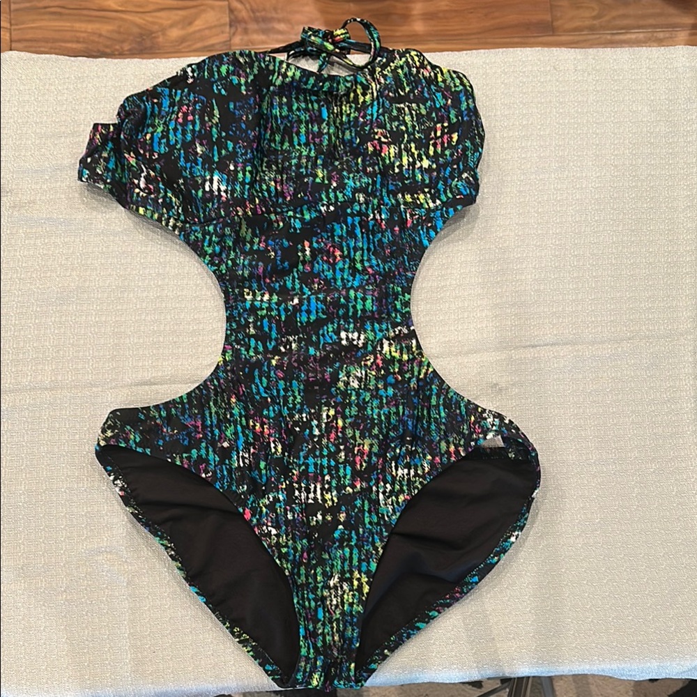 Multicolor Cutout Swimsuit AND bikini. Bikini is new.